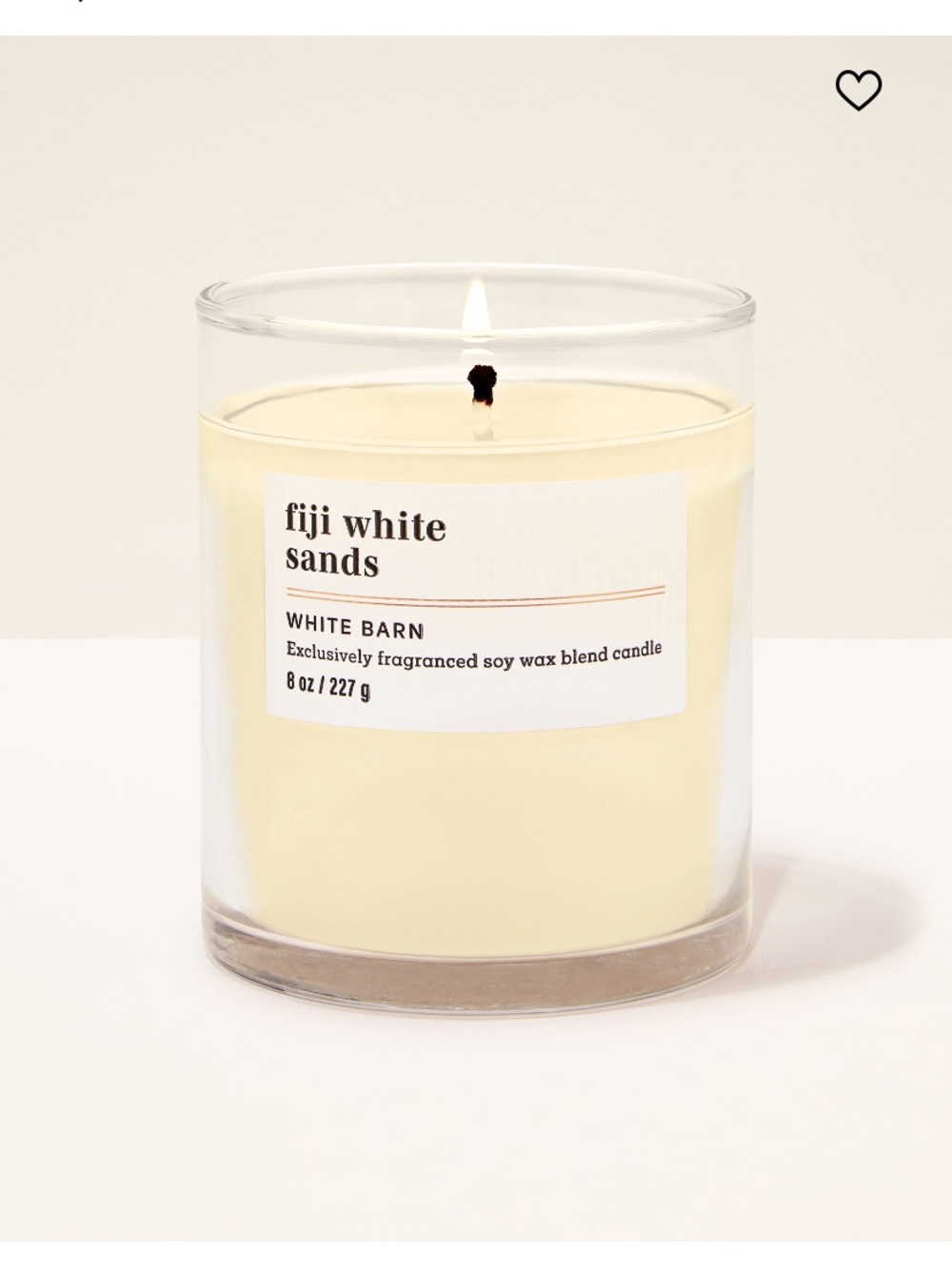 “FIJI WHITE SANDS” by B&BW, 8-oz / 227 g, Single Wick Candle, NWTags
